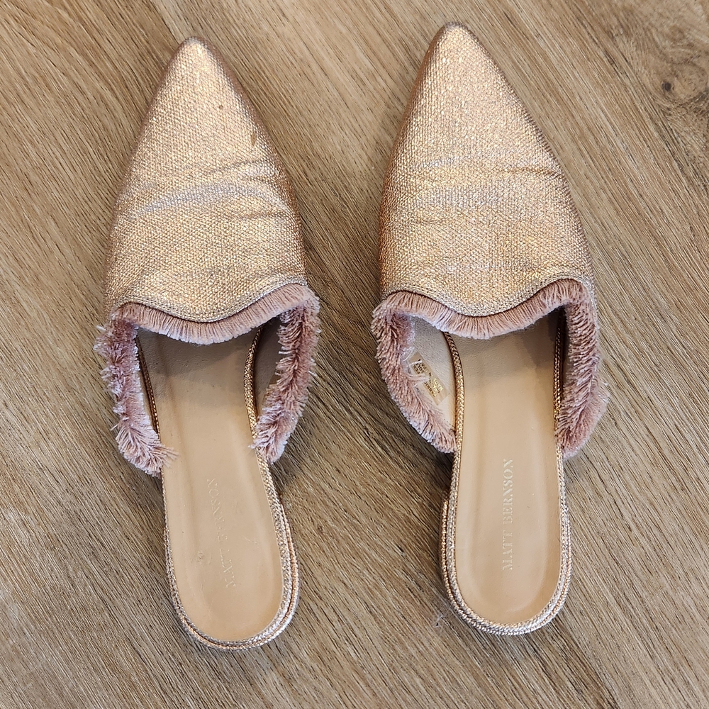 Matt Bernson Leather Fringe Mules